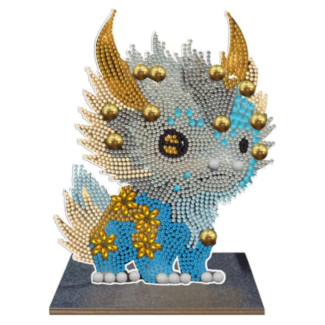 Drache blau/grau Aufsteller - Diamond Painting