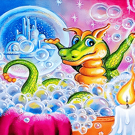 Drache im Blasenbad - Voll AB 5D DIY Diamond Painting