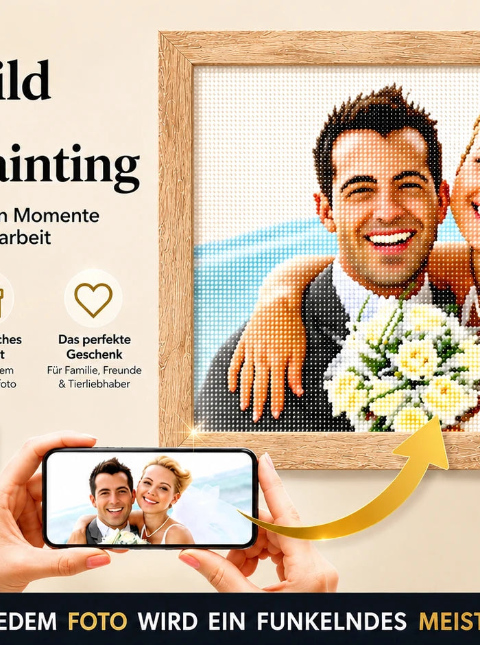 eigenes Bild von Familie, Freunden oder schönen Momenten als Diamond Painting personalisieren