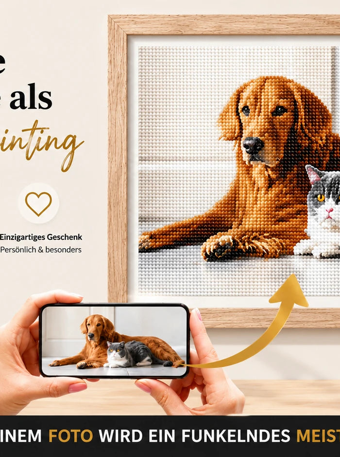 Diamond Painting eigenes Foto mit Haustier personalisieren