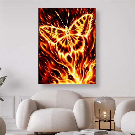 Ein Schmetterling in Feuer und Flammen - 5D DIY Diamond Painting