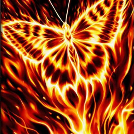 Ein Schmetterling in Feuer und Flammen - 5D DIY Diamond Painting