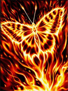 Ein Schmetterling in Feuer und Flammen - 5D DIY Diamond Painting
