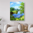 Ein Sommertag mit Bäumen und Fluss zum entspannen - 5D DIY Diamond Painting