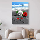 Eine romantische Liebeserklärung am Meer mit Rosen - 5D DIY Diamond Painting