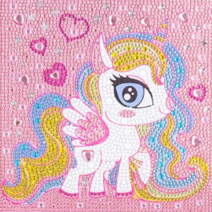 Einhorn mit Herzen Kindermotiv - Diamond Painting