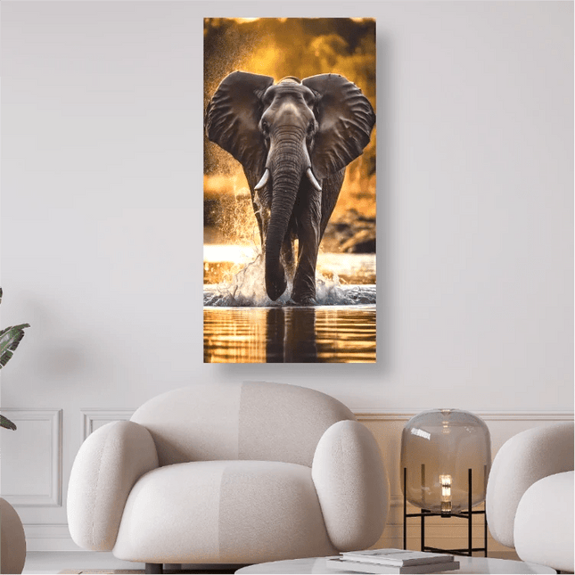 Elefant im Wasser - 5D DIY Diamond Painting