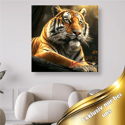 Entspannter Tiger - 5D DIY Diamond Painting