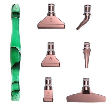 Ergonomischer Stift mit 6 Metall Aufsätzen - Diamond Painting