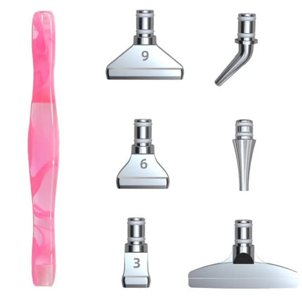 Ergonomischer Stift mit 6 Metall Aufsätzen - Diamond Painting