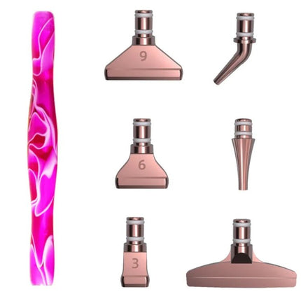 Ergonomischer Stift mit 6 Metall Aufsätzen - Diamond Painting