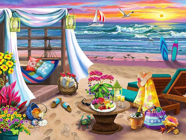 Erholsamer Tag am Meer - Voll AB 5D DIY Diamond Painting