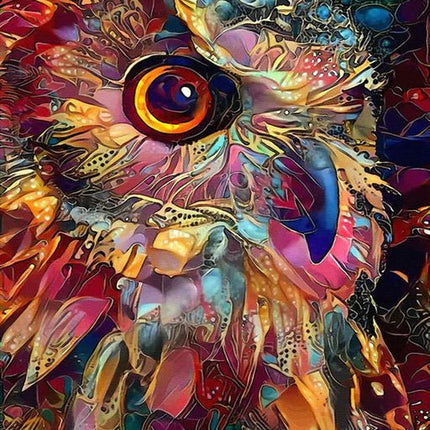 Eule Abstrakt - 5D DIY Diamond Painting