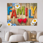 Familie eine Begrüßungstafel mit Herzen - 5D DIY Diamond Painting
