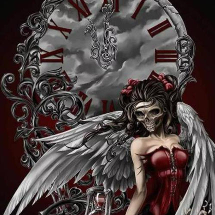 Fantasy Frau mit rotem Kleid und Flügeln Gothic - 5D DIY Diamond Painting