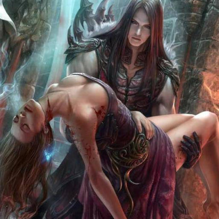 Fantasy Gothic Mann trägt eine Frau auf den Armen - 5D DIY Diamond Painting