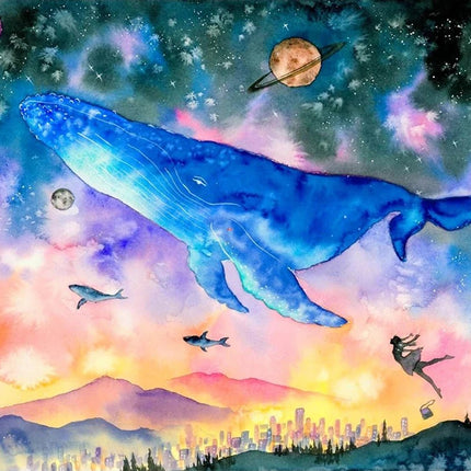 Fantasywelt schweben am Himmel - Voll AB 5D DIY Diamond Painting