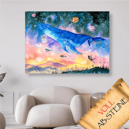 Fantasywelt schweben am Himmel - Voll AB 5D DIY Diamond Painting