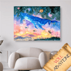 Fantasywelt schweben am Himmel - Voll AB 5D DIY Diamond Painting
