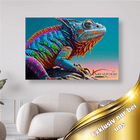 Farbenfroher Leguan - 5D DIY Diamond Painting