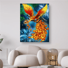 Feuervogel Phoenix sitzt auf Baum - 5D DIY Diamond Painting