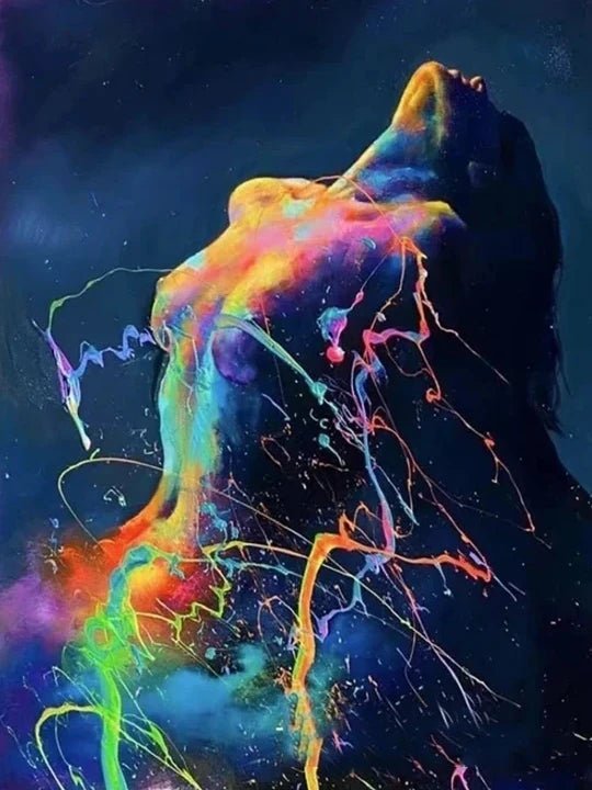 Frau in Regenbogenfarben LA - 5D DIY Diamond Painting