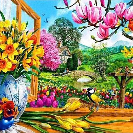 Frühling auf dem Land - Voll AB 5D DIY Diamond Painting