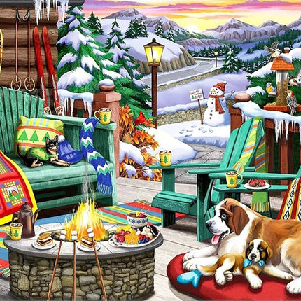 Gemütlicher Winterabend - Voll AB 5D DIY Diamond Painting
