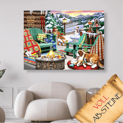 Gemütlicher Winterabend - Voll AB 5D DIY Diamond Painting