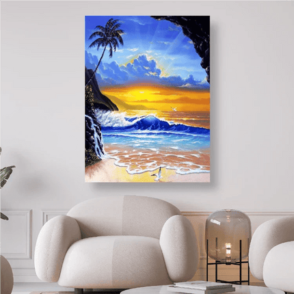 Goldener Himmel vom Sonnenuntergang - 5D DIY Diamond Painting