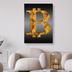 Goldenes Bitcoin Symbol - 5D DIY Diamond Painting