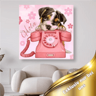 Hund mit Telefon - 5D DIY Diamond Painting