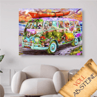 Hunde on Tour mit buntem Bulli - Voll AB 5D DIY Diamond Painting