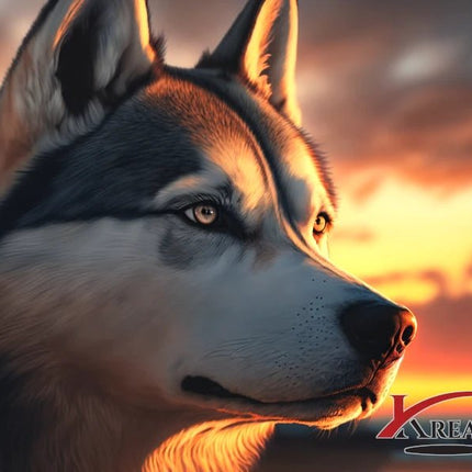 Husky im Sonnenschein - 5D DIY Diamond Painting
