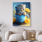 Kleiner Tiger in Tasse - 5D DIY Diamond Painting