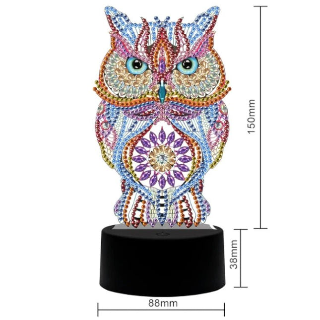 LED Lampe Eule - Diamond Painting