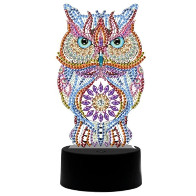 LED Lampe Eule - Diamond Painting