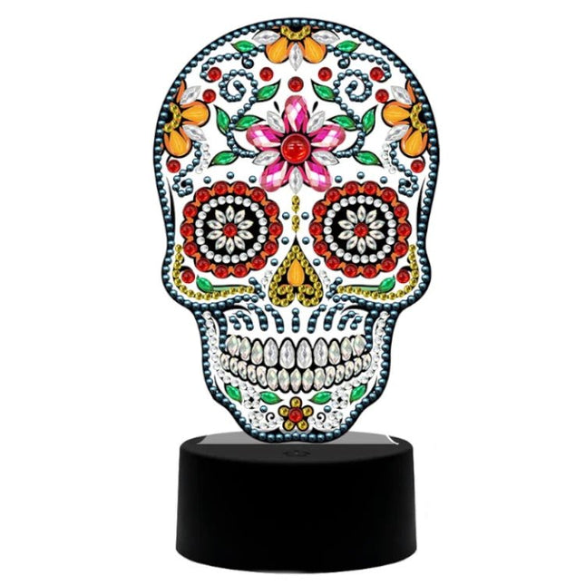 LED Lampe Totenkopf - Diamond Painting