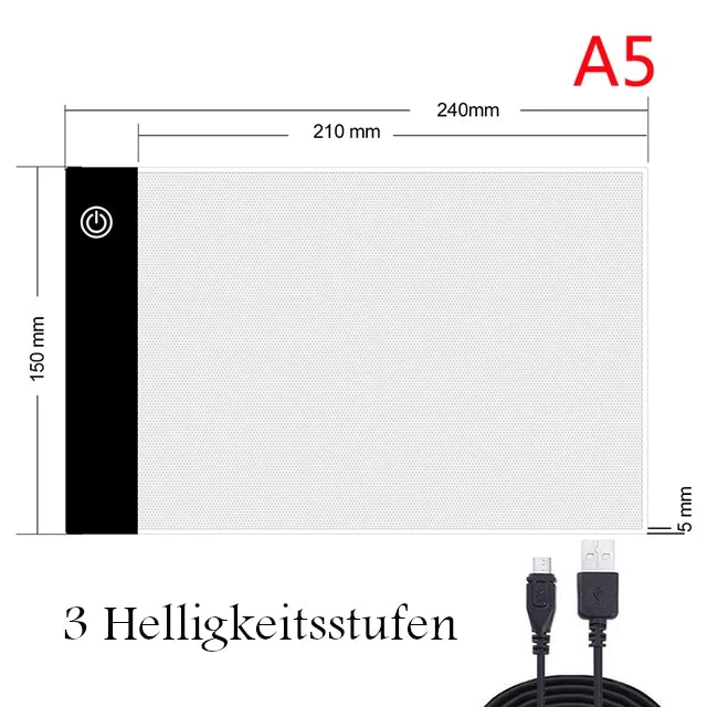 LED - Pad Unterlage A5 - Diamond Painting