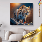 Leopard in Lauerstellung - Malen nach Zahlen