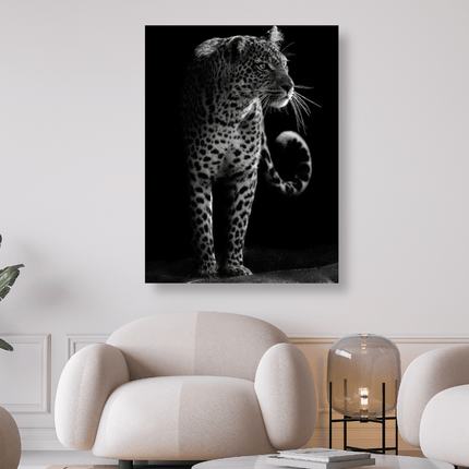 Leopard in schwarz weiss - 5D DIY Diamond Painting