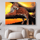 Leopard liegend auf einem Baum - 5D DIY Diamond Painting