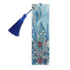 Lesezeichen blau/weisse Blume - Diamond Painting