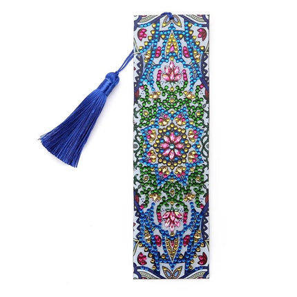 Lesezeichen Mandala blau/grün - Diamond Painting