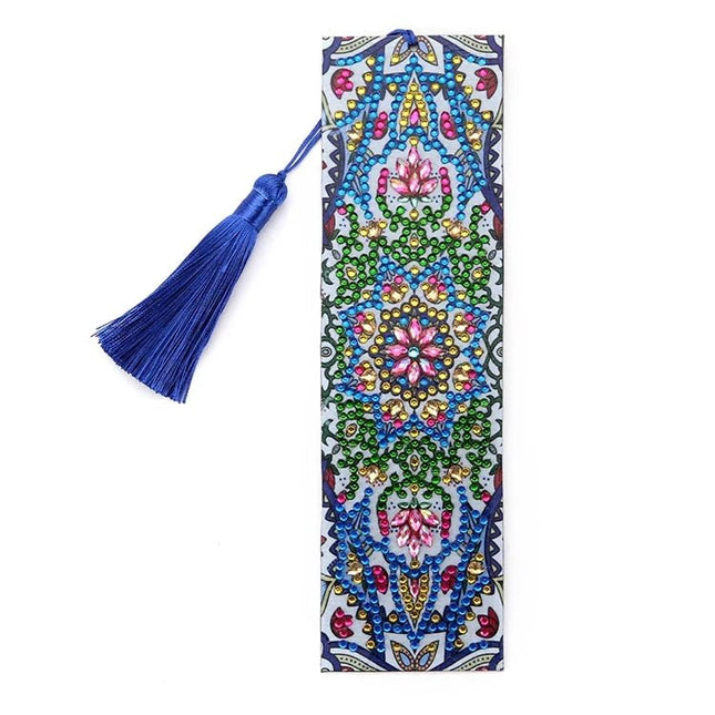 Lesezeichen Mandala blau/grün - Diamond Painting