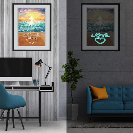 Love - Glow in the Dark Diamond Painting