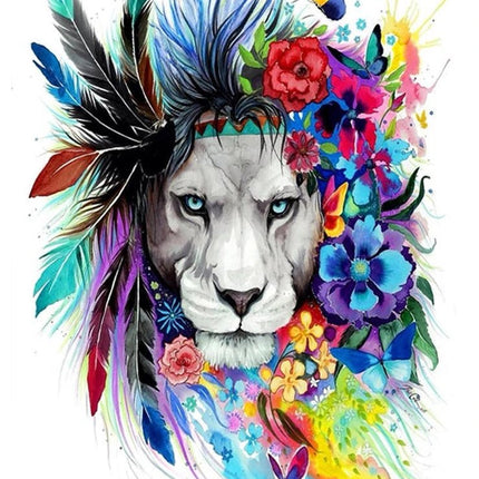 Löwe der Blumen - Voll AB 5D DIY Diamond Painting
