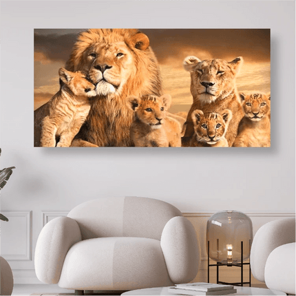 Löwenfamilie - 5D DIY Diamond Painting