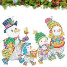 Lustige Schneemannfamilie Aufhänger - Diamond Painting