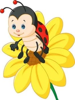 Marienkäfer auf Sonnenblume - Malen nach Zahlen